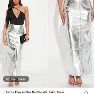 Fashion Nova Farrow Faux Leather Maxi Skirt